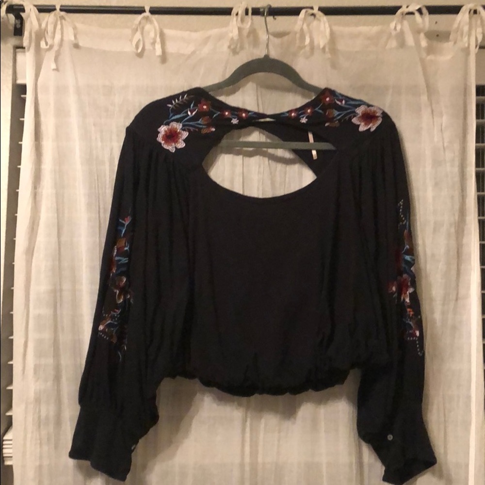 FREE PEOPLE Embroidered Blouse